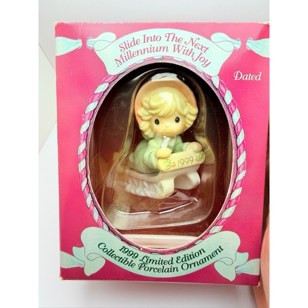 Precious Moments Ornament 1999 Slide Into The Next Millennium 587788